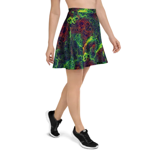 Cobalt Swirl on a Skater Skirt