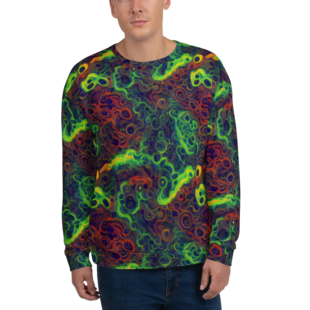 Cobalt Swirl on Sweatshirt — Front