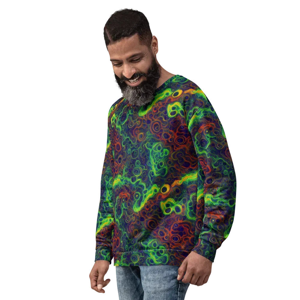 Cobalt Swirl on Sweatshirt — Left Front