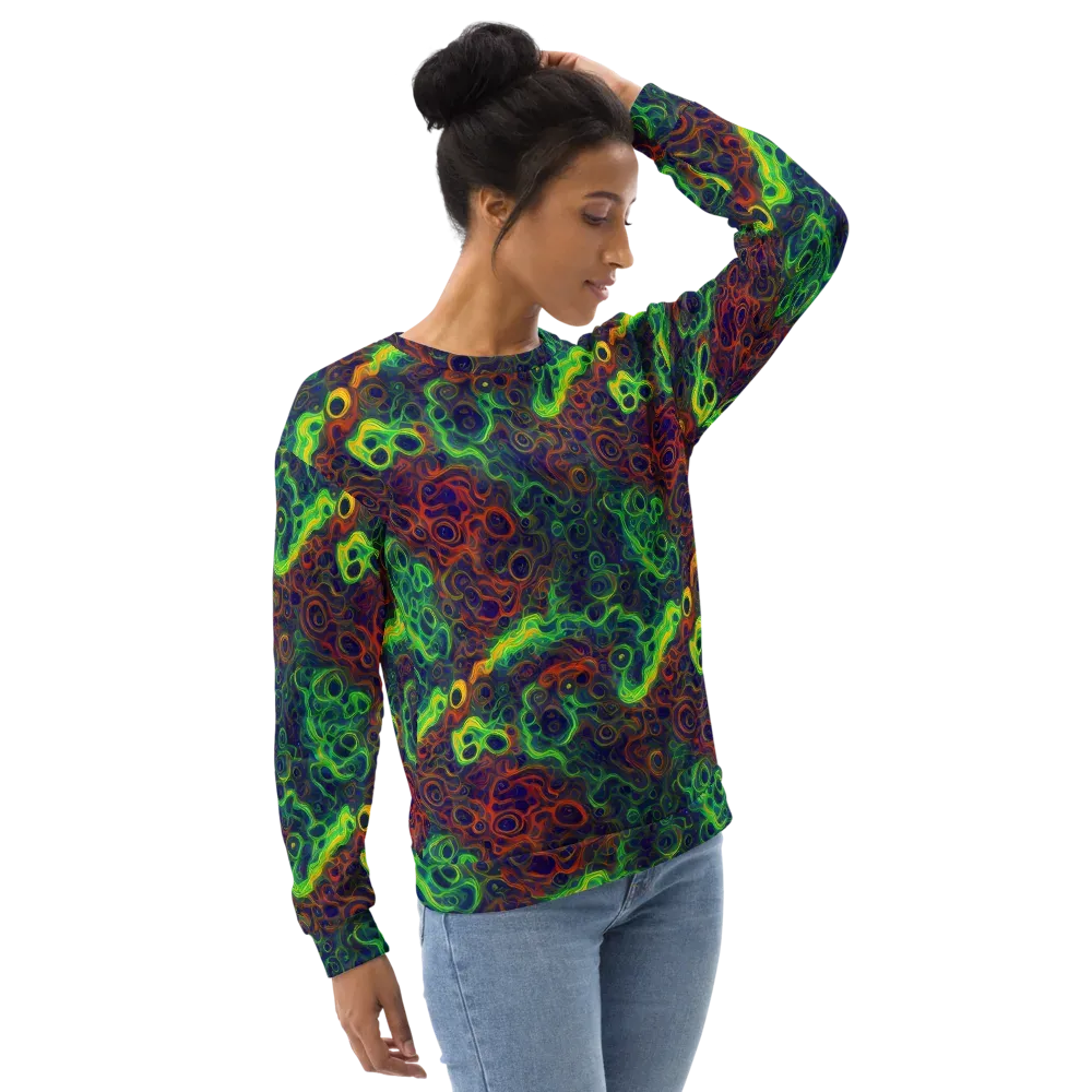Cobalt Swirl on Sweatshirt — Right Front