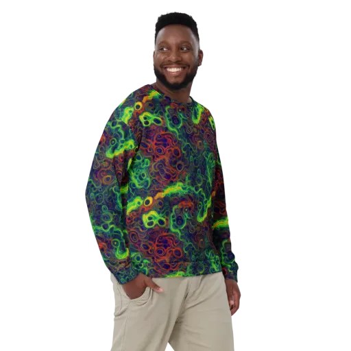 Cobalt Swirl on a Sweatshirt