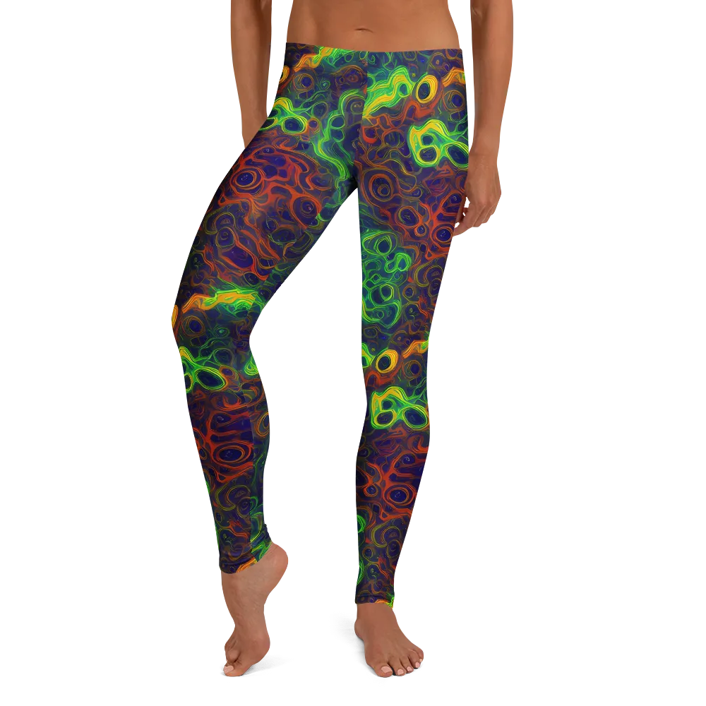 Cobalt Swirl on Leggings — Front