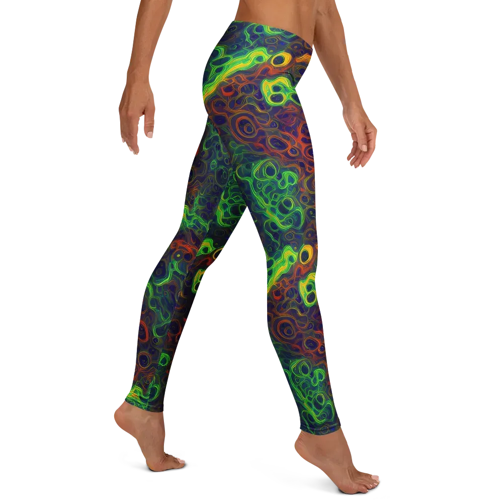 Cobalt Swirl on Leggings — Right