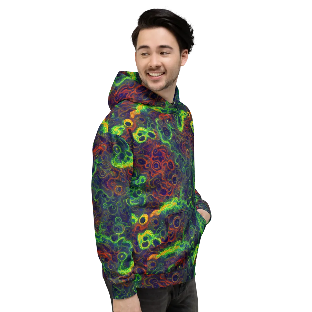 Cobalt Swirl on Hoodie — Right