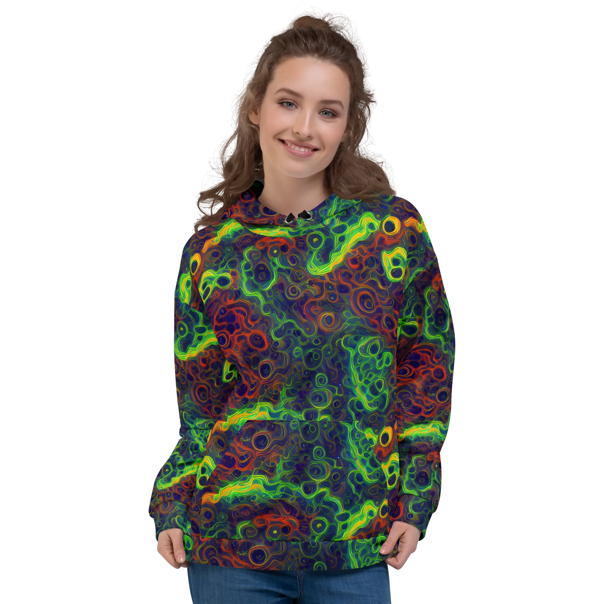 Cobalt Swirl on Hoodie — Front