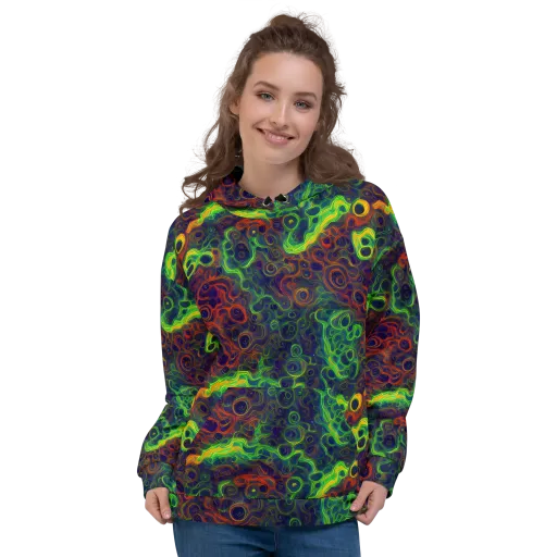 Cobalt Swirl on a Hoodie