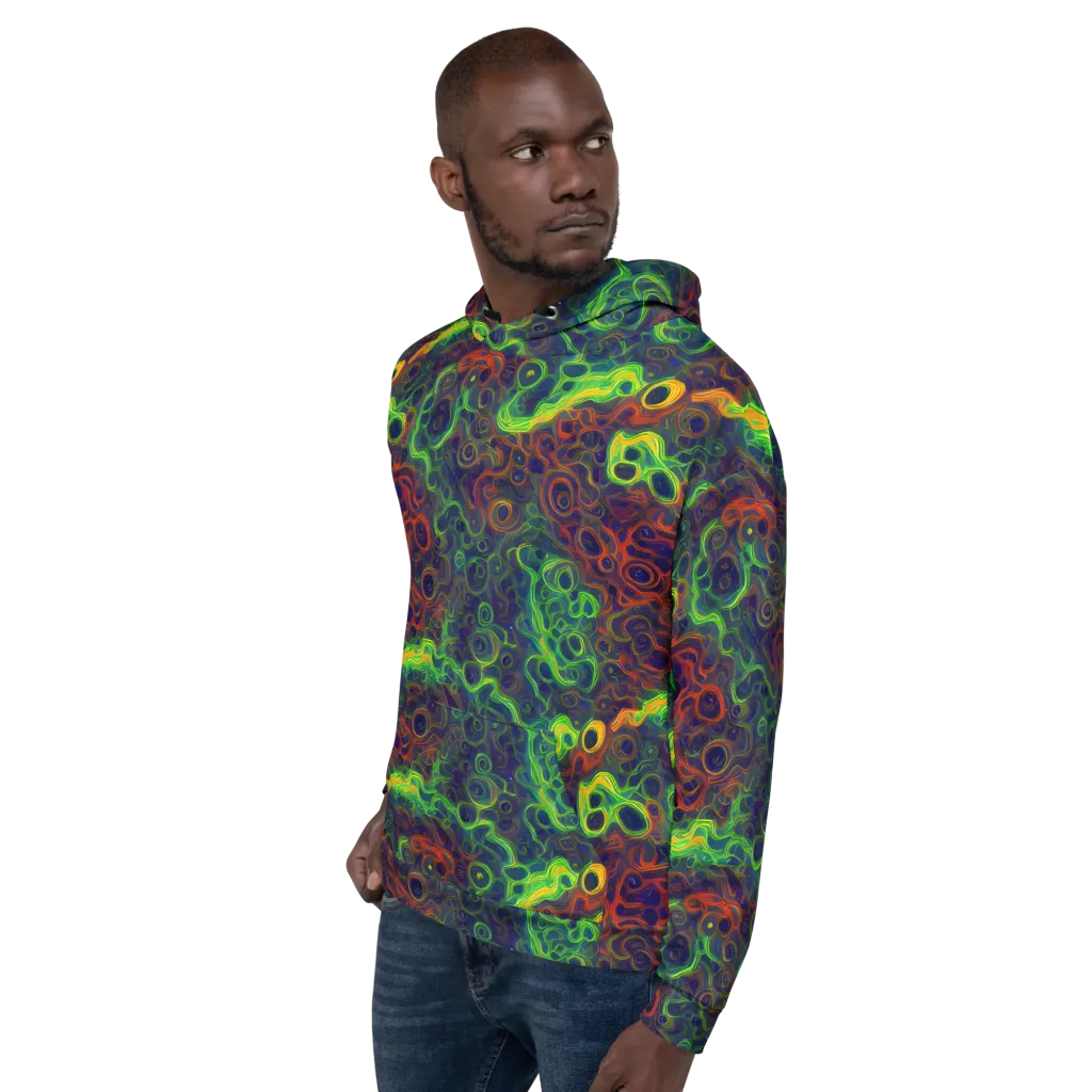 Cobalt Swirl on Hoodie — Left
