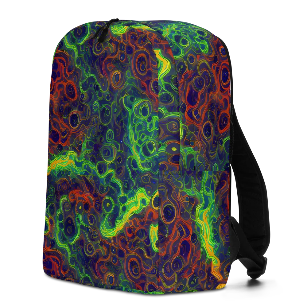 Cobalt Swirl on Minimalist Backpack — Left