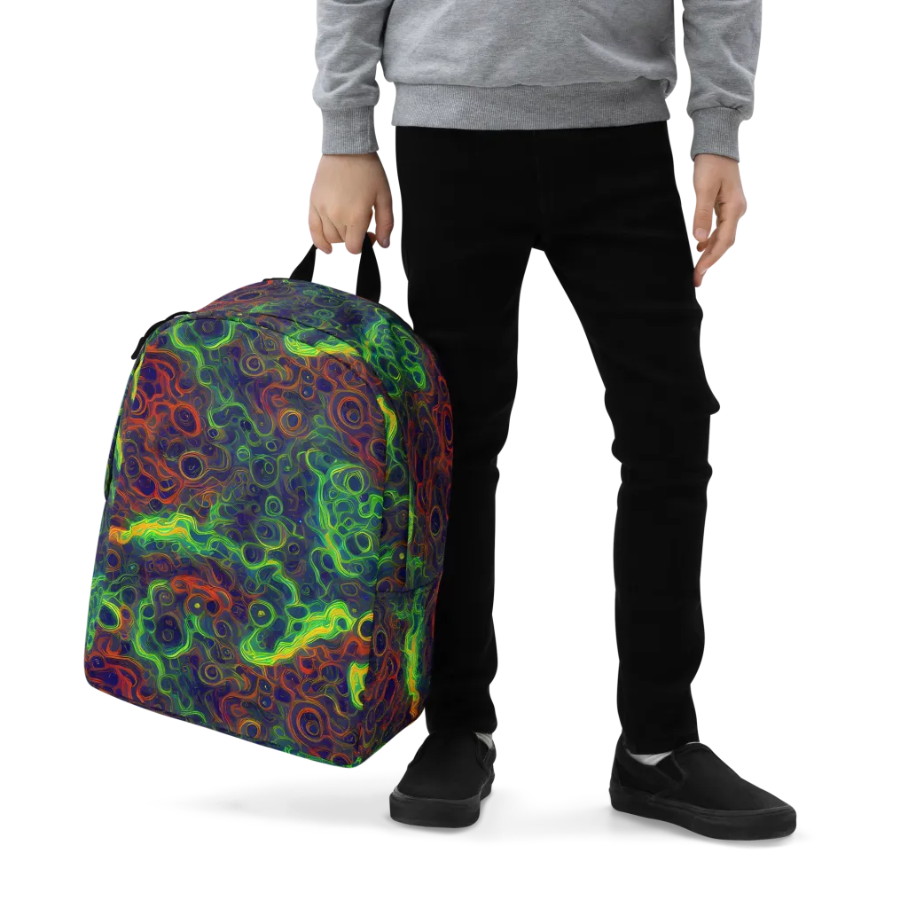 Cobalt Swirl on Minimalist Backpack — Zoomed-in