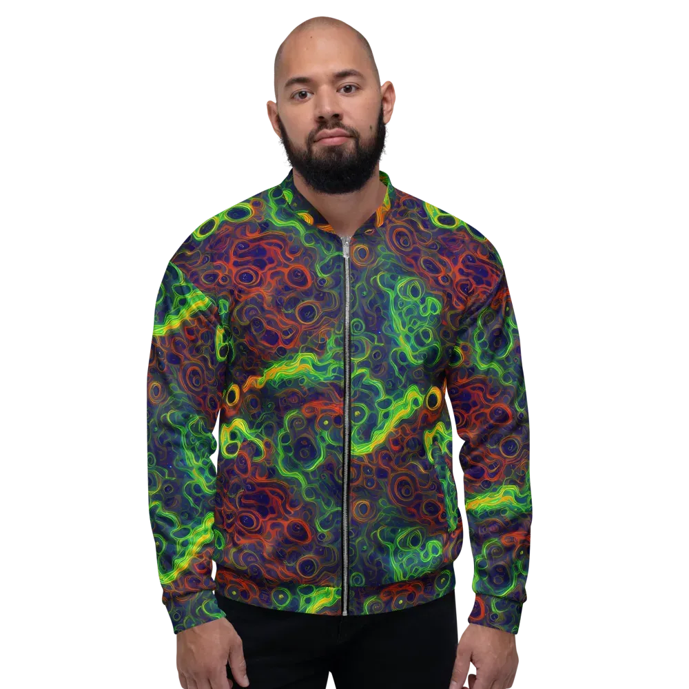 Cobalt Swirl on Bomber Jacket — Front