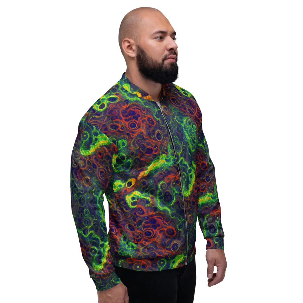 Cobalt Swirl on Bomber Jacket — Right