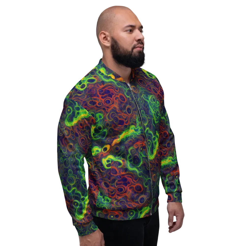Cobalt Swirl on Bomber Jacket — Right