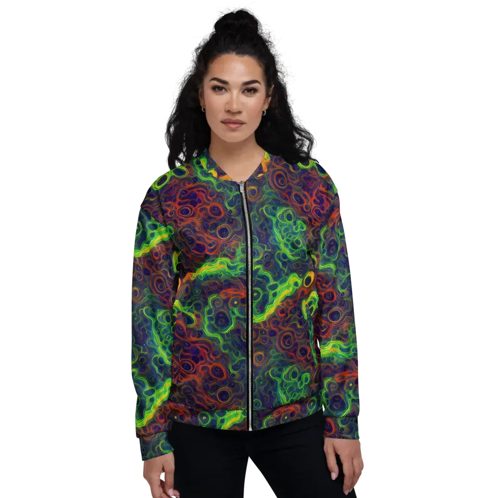 Cobalt Swirl on Bomber Jacket — Front
