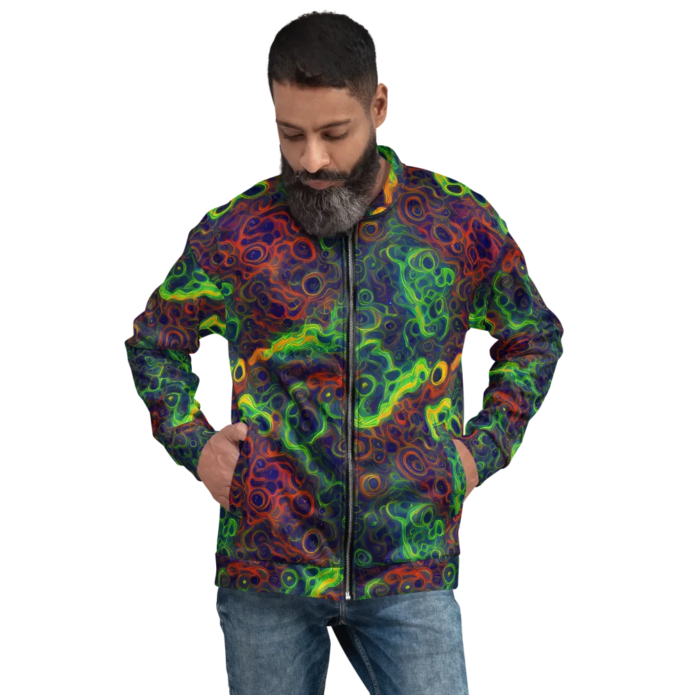 Cobalt Swirl on Bomber Jacket — Front