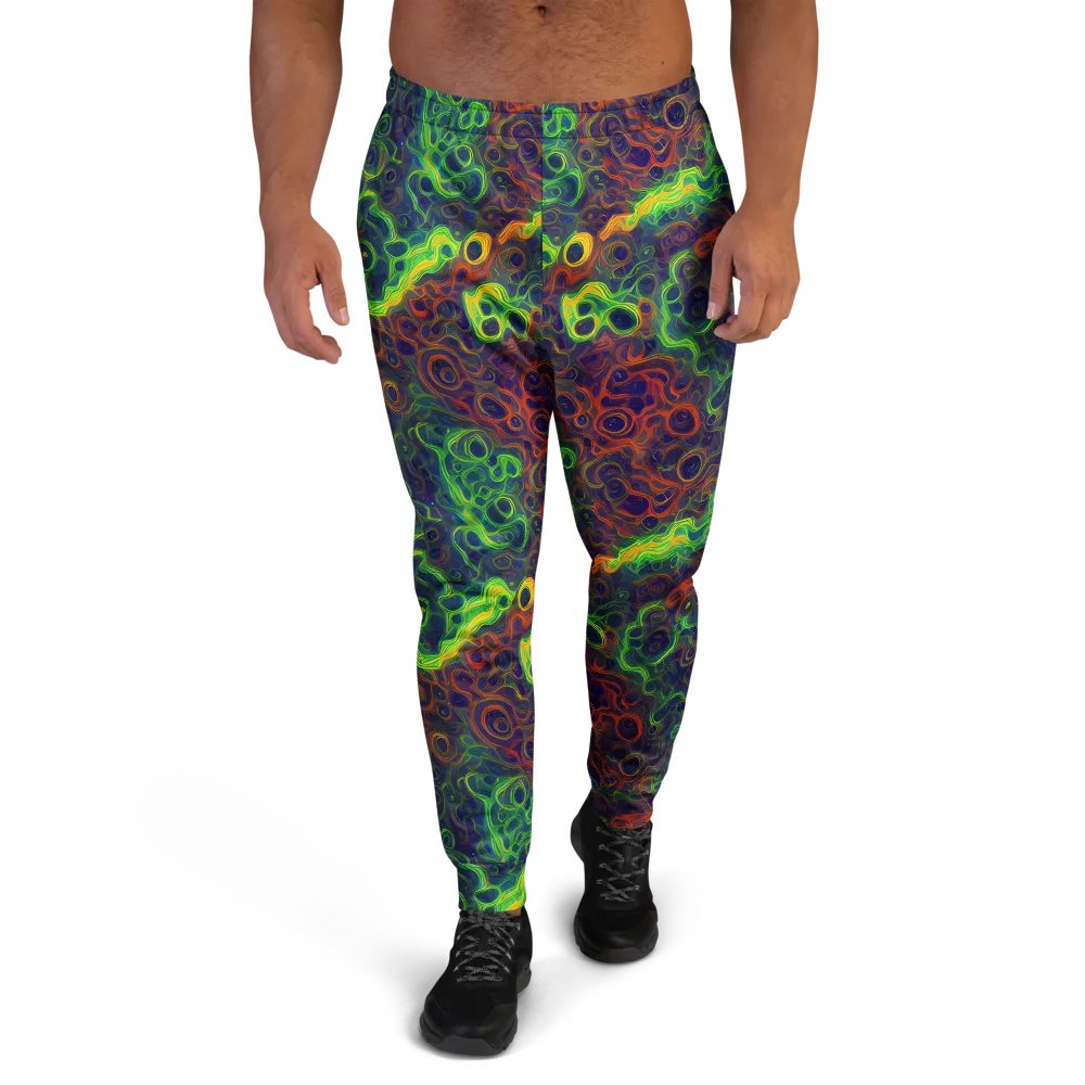 Cobalt Swirl on Men's Joggers — Front