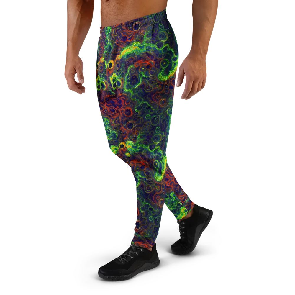 Cobalt Swirl on Men's Joggers — Left