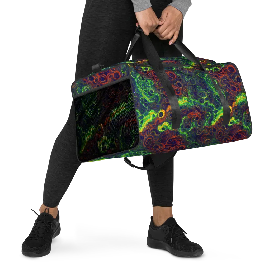 Cobalt Swirl on Duffle Bag — Right Front