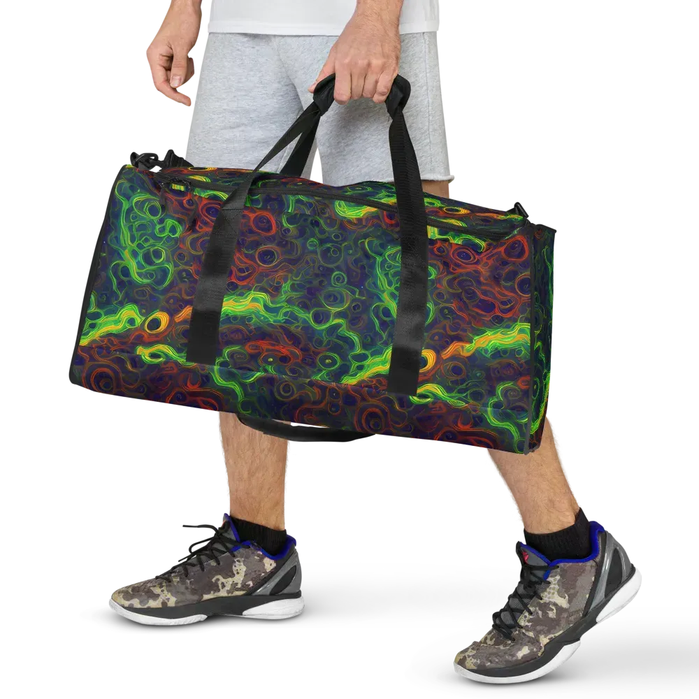 Cobalt Swirl on Duffle Bag — Front