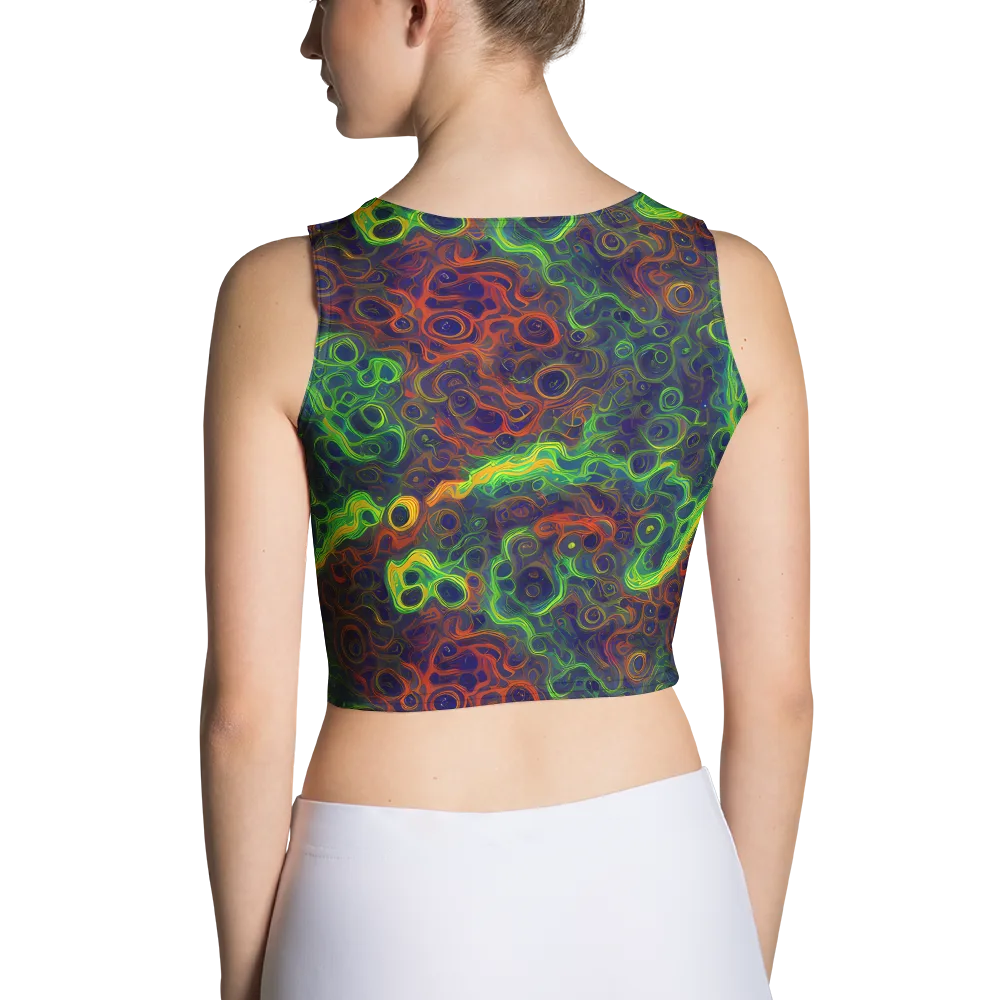 Cobalt Swirl on Crop Top — Back