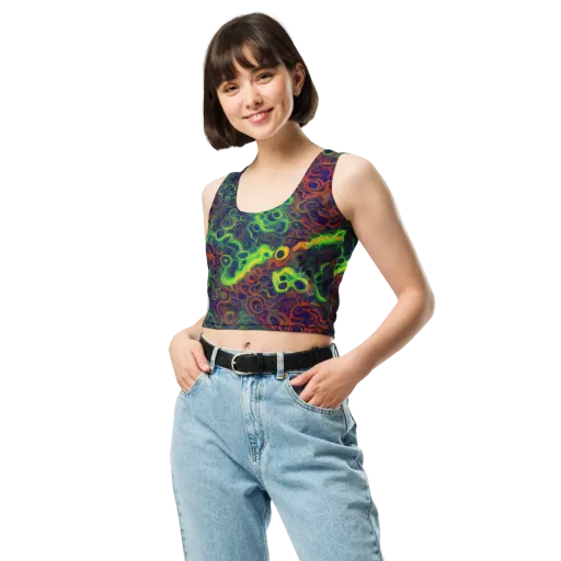Cobalt Swirl on a Crop Top
