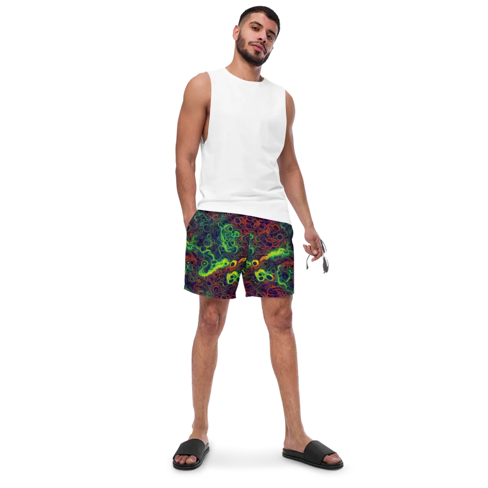 Cobalt Swirl on Swim Trunks — Front