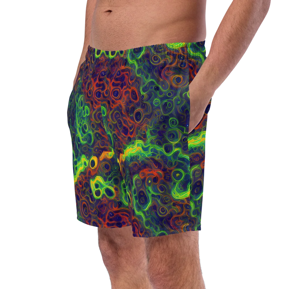 Cobalt Swirl on Swim Trunks — Left Front