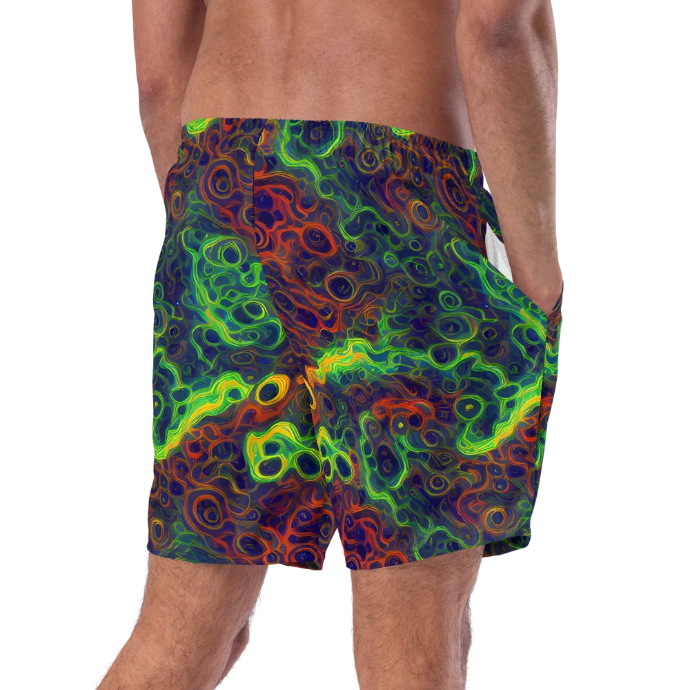 Cobalt Swirl on Swim Trunks — Right Back