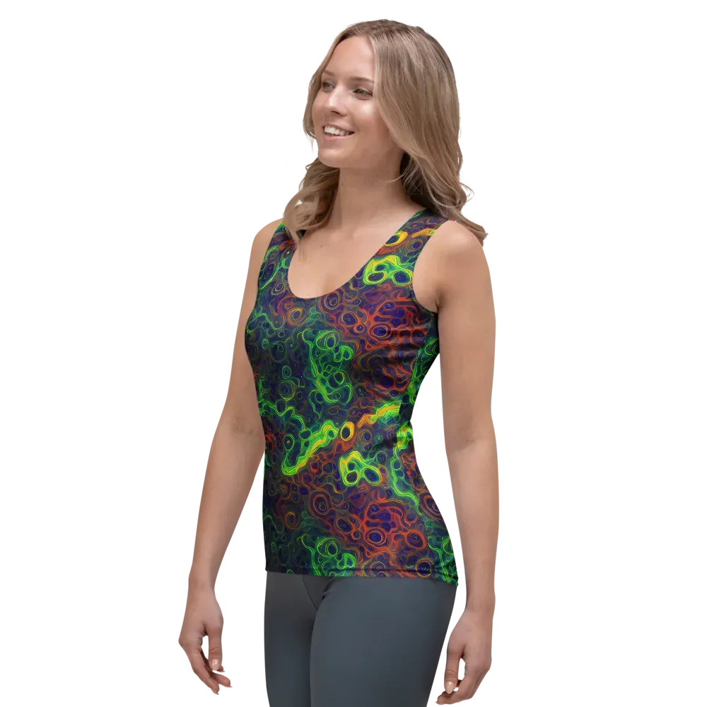 Cobalt Swirl on Women's Tank Top — Left Front