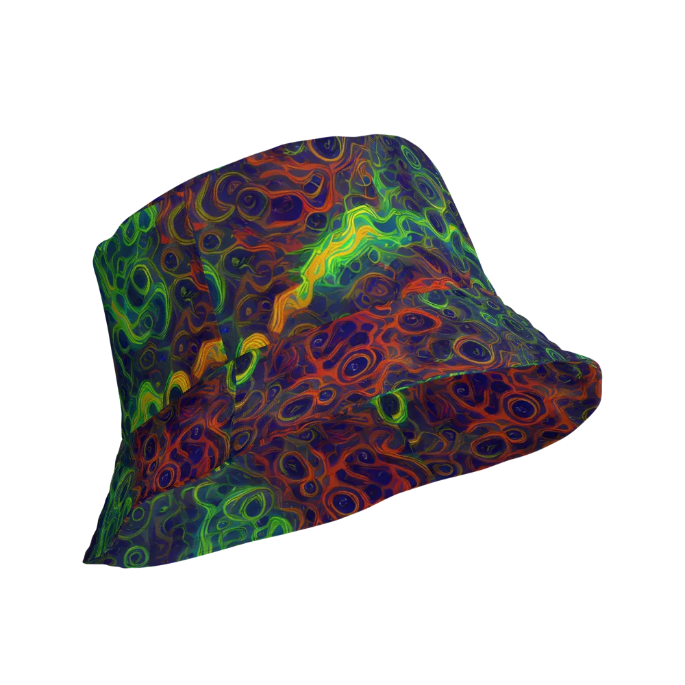 Cobalt Swirl on Reversible Bucket Hat — Product details Outside