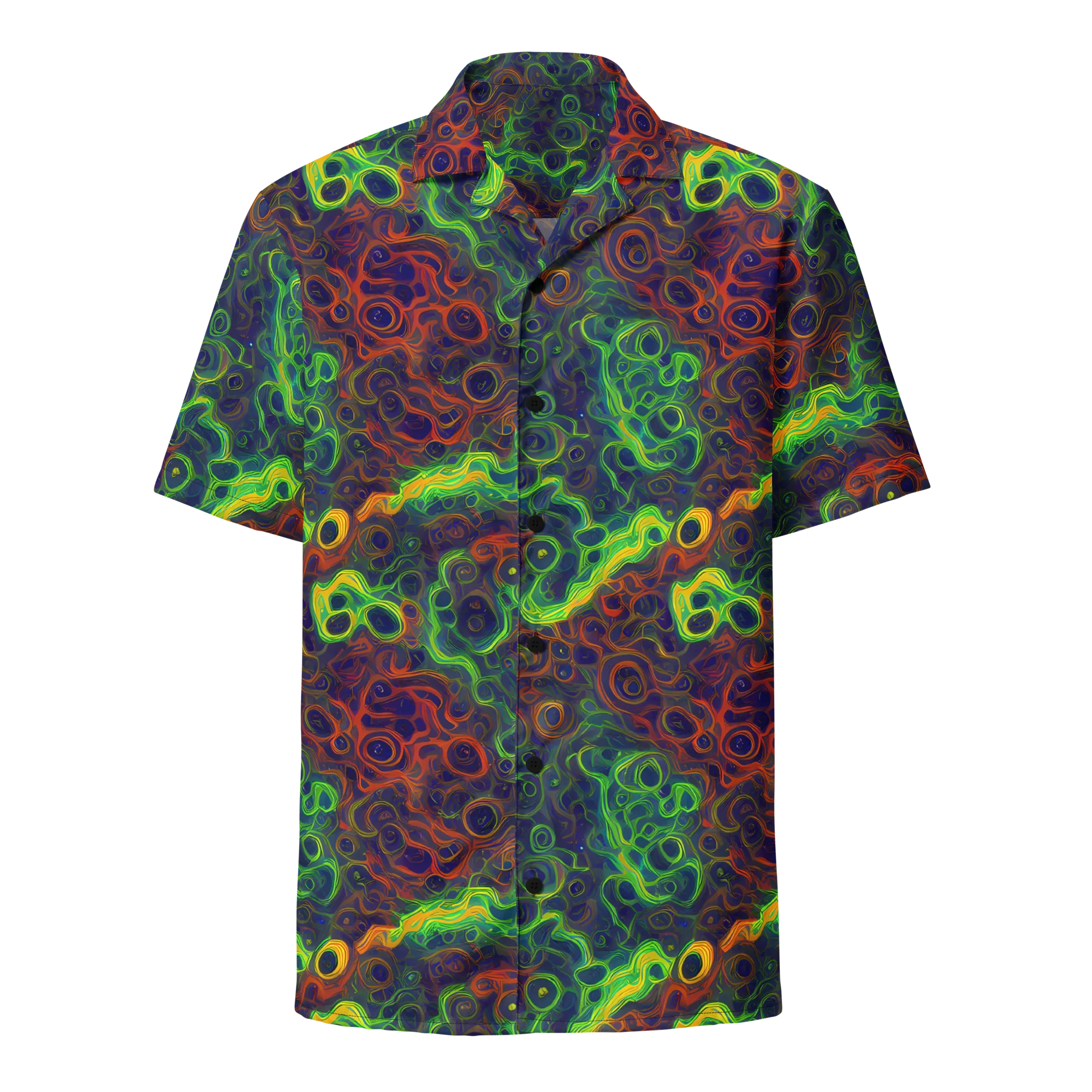 Cobalt Swirl on Button Shirt — Front