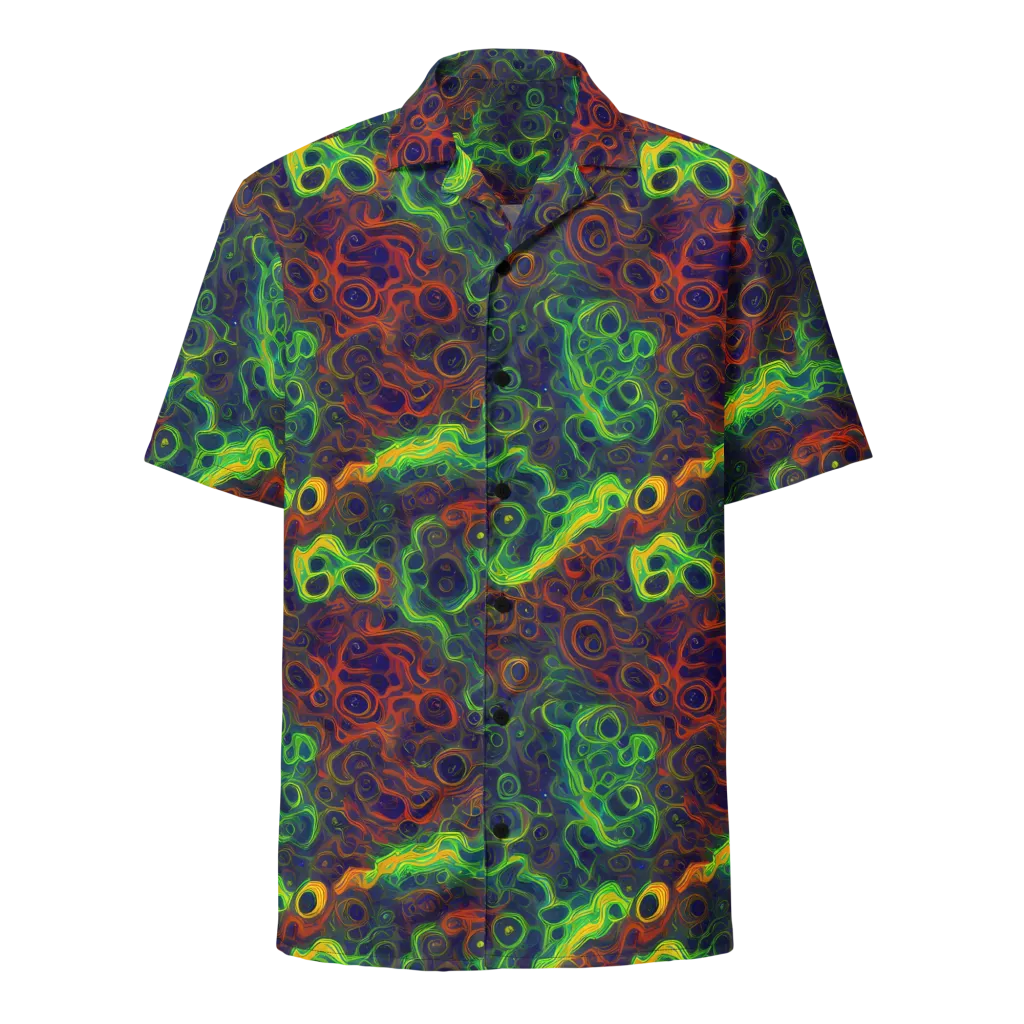 Cobalt Swirl on Button Shirt — Front