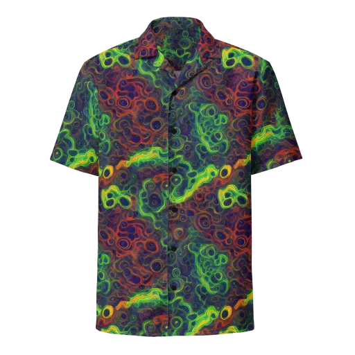 Cobalt Swirl on a Button Shirt