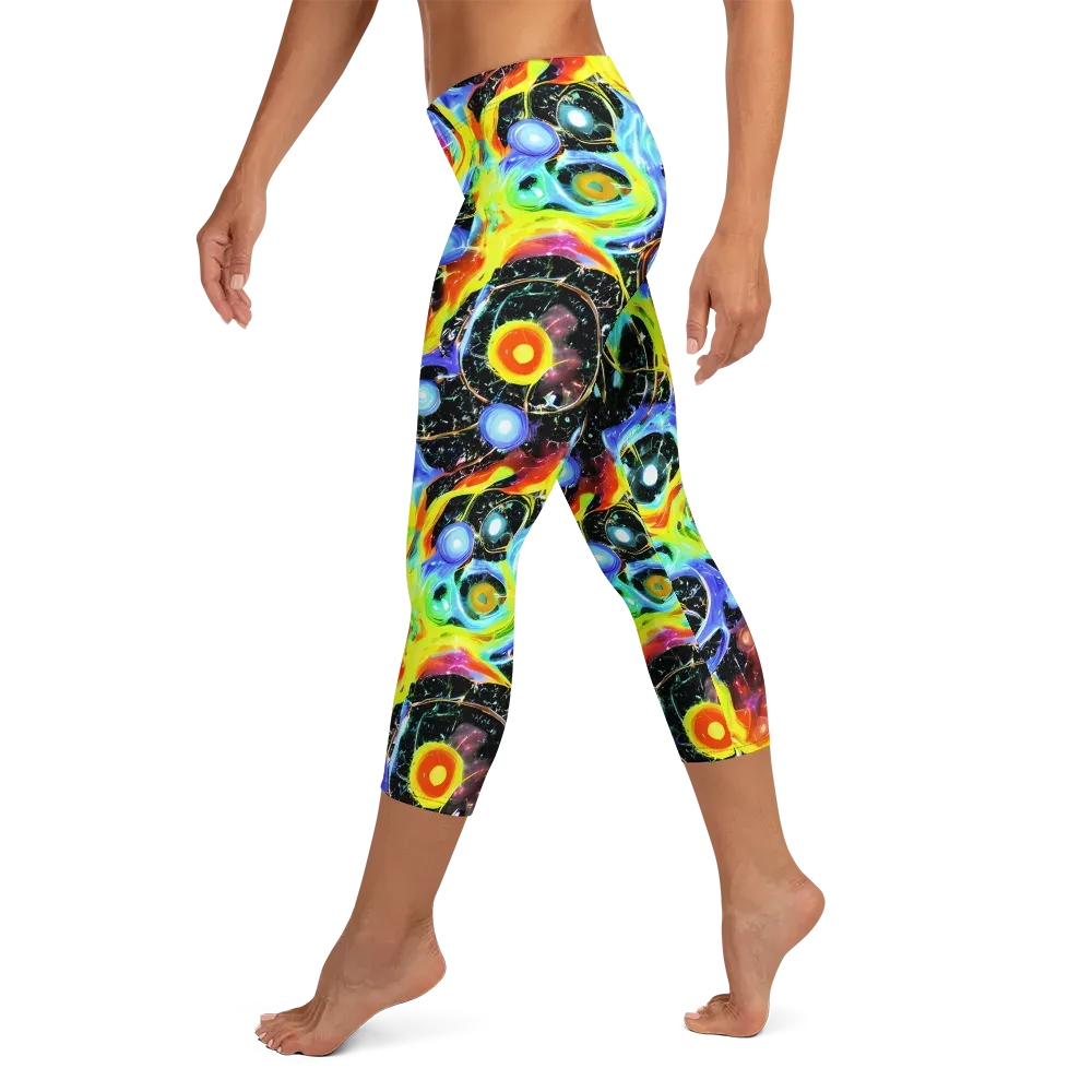 Chromatic Galaxies on Capri Leggings — Left