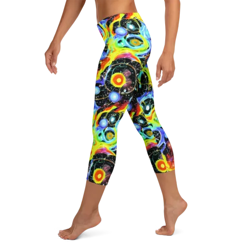 Chromatic Galaxies on a Capri Leggings