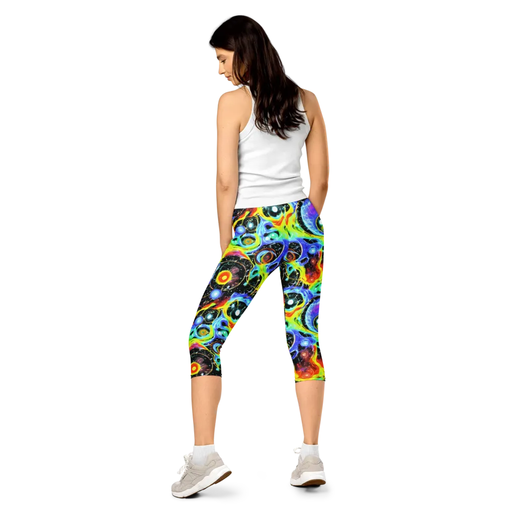Chromatic Galaxies on Capri Leggings — Back