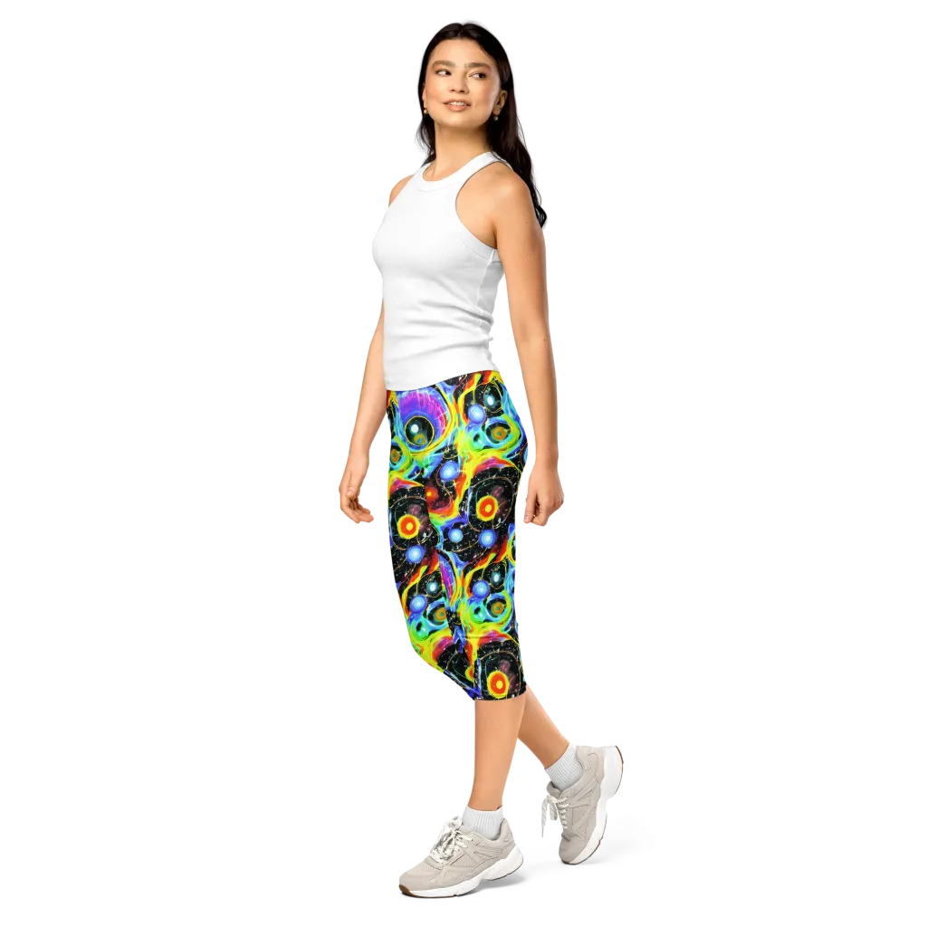 Chromatic Galaxies on Capri Leggings — Left Front