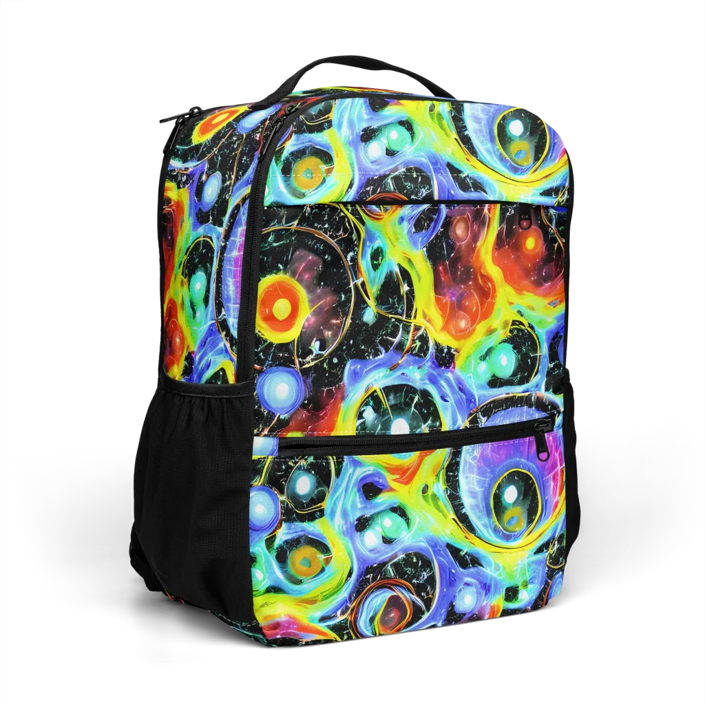 Chromatic Galaxies on Utility Backpack — Right Front