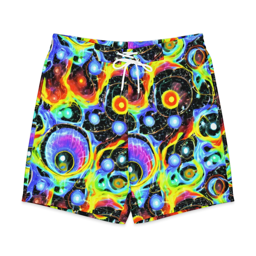 Chromatic Galaxies on Men's Board Shorts — Front