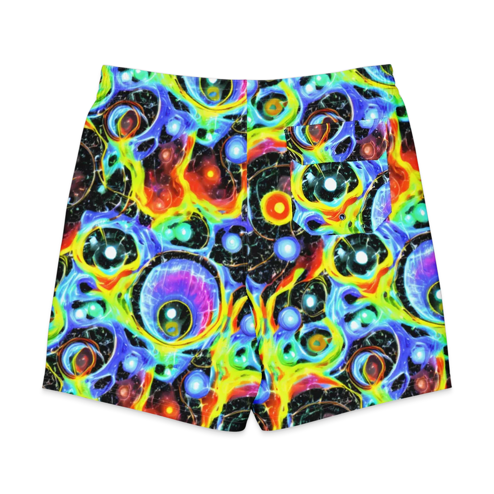 Chromatic Galaxies on Men's Board Shorts — Back