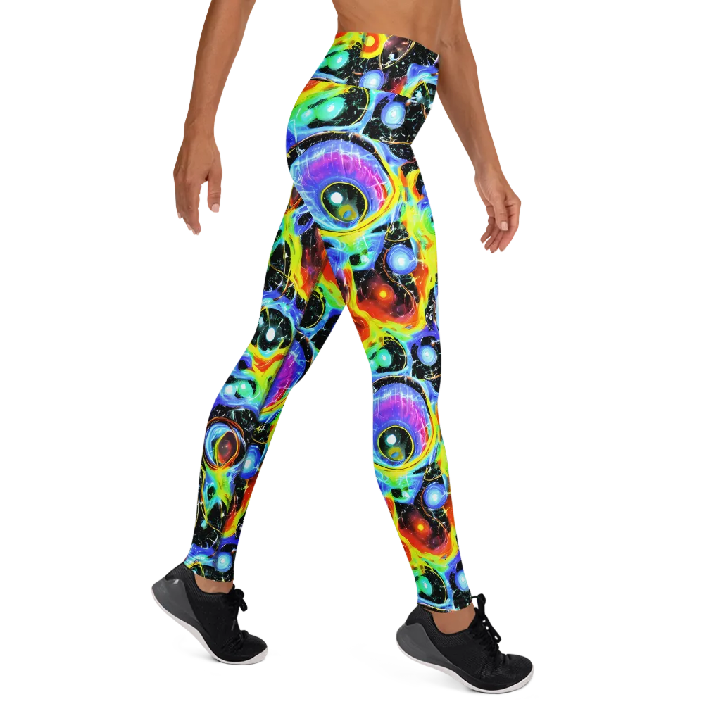 Chromatic Galaxies on Yoga Leggings — Right