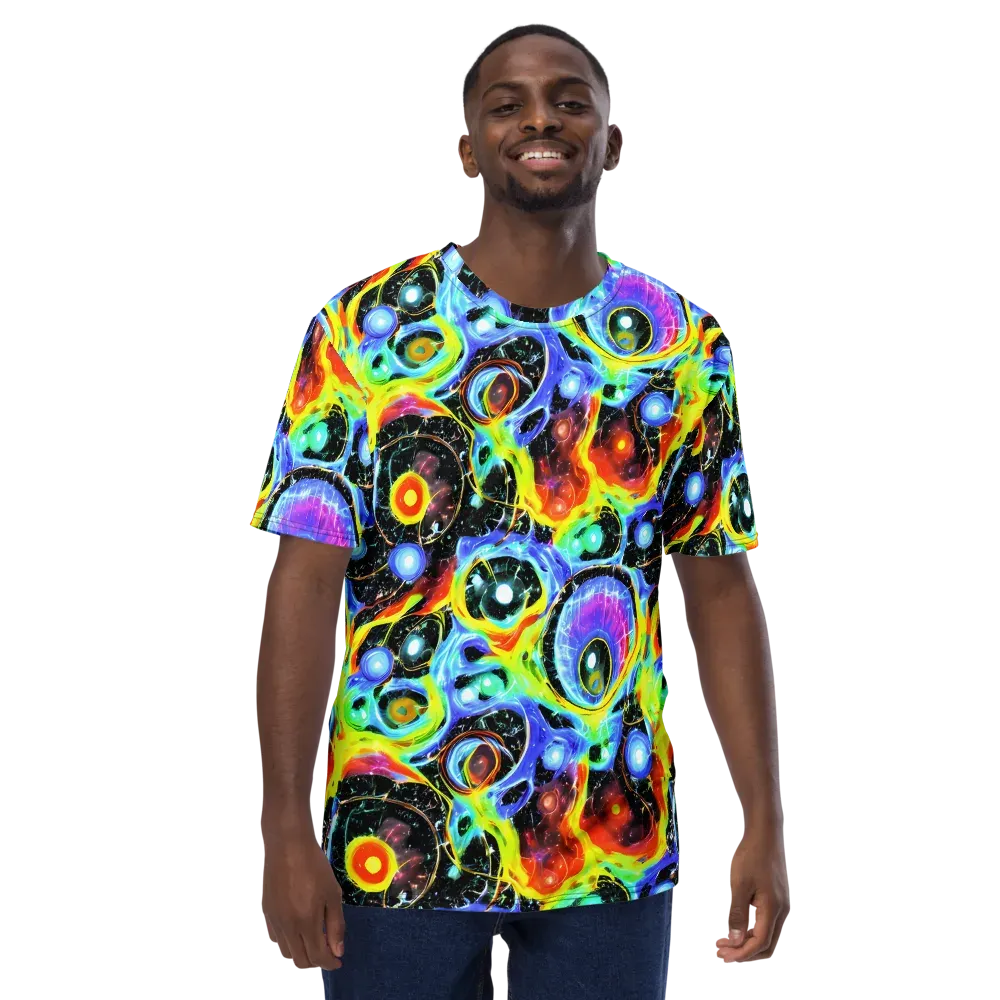 Chromatic Galaxies on Men's Crew Neck T-Shirt — Front