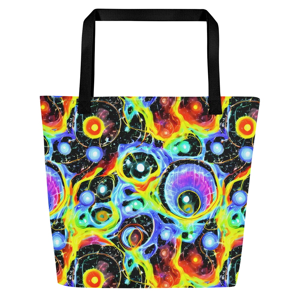 Chromatic Galaxies on Large Tote Bag W/ Pocket — Front