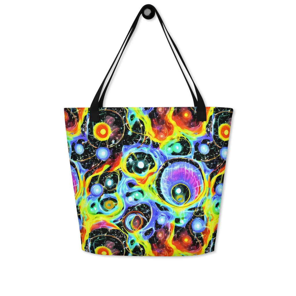 Chromatic Galaxies on Large Tote Bag W/ Pocket — Front