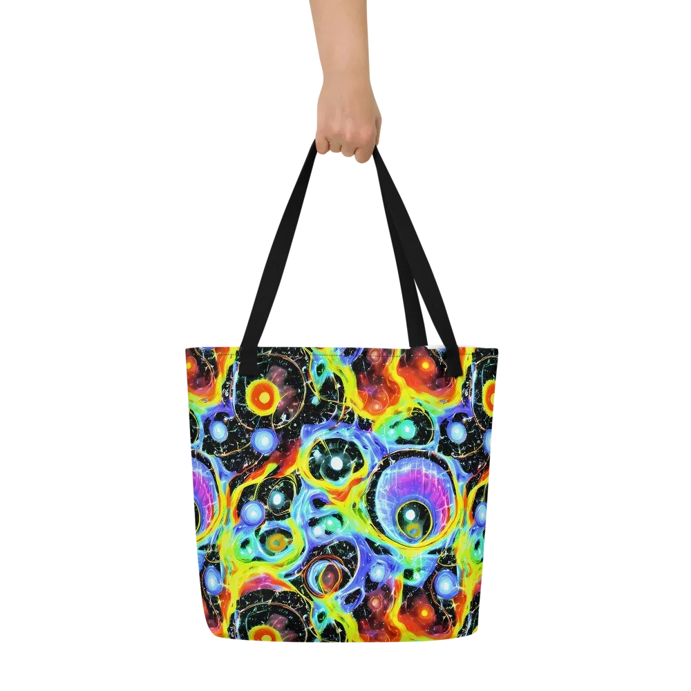 Chromatic Galaxies on Large Tote Bag W/ Pocket — Front