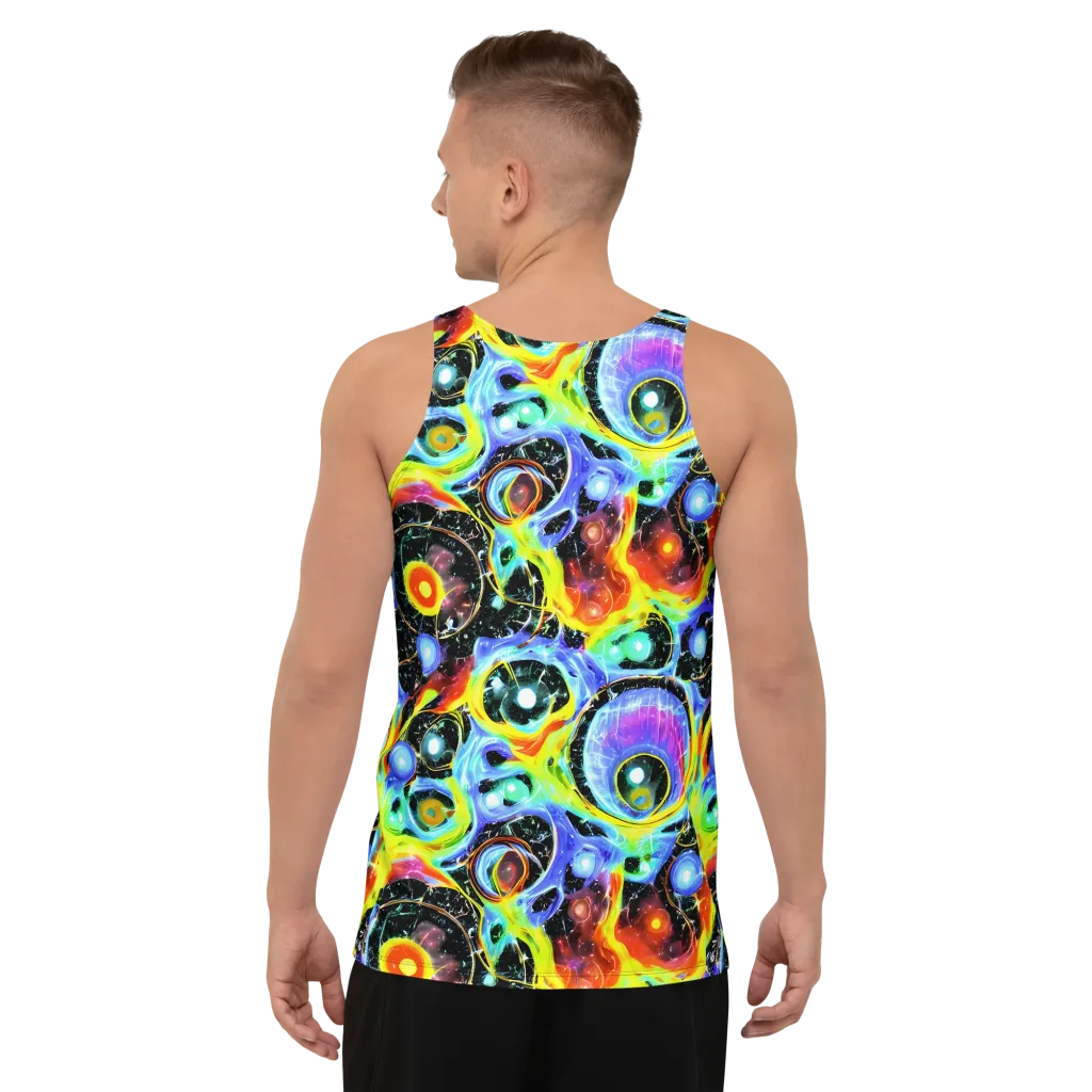 Chromatic Galaxies on Men's Tank Top — Back
