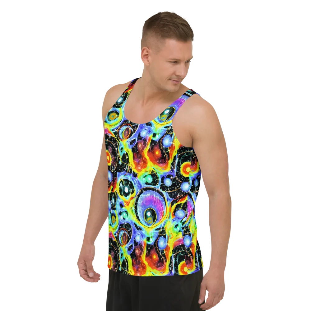 Chromatic Galaxies on Men's Tank Top — Left Front