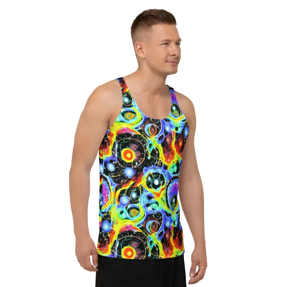 Chromatic Galaxies on Men's Tank Top — Right Front