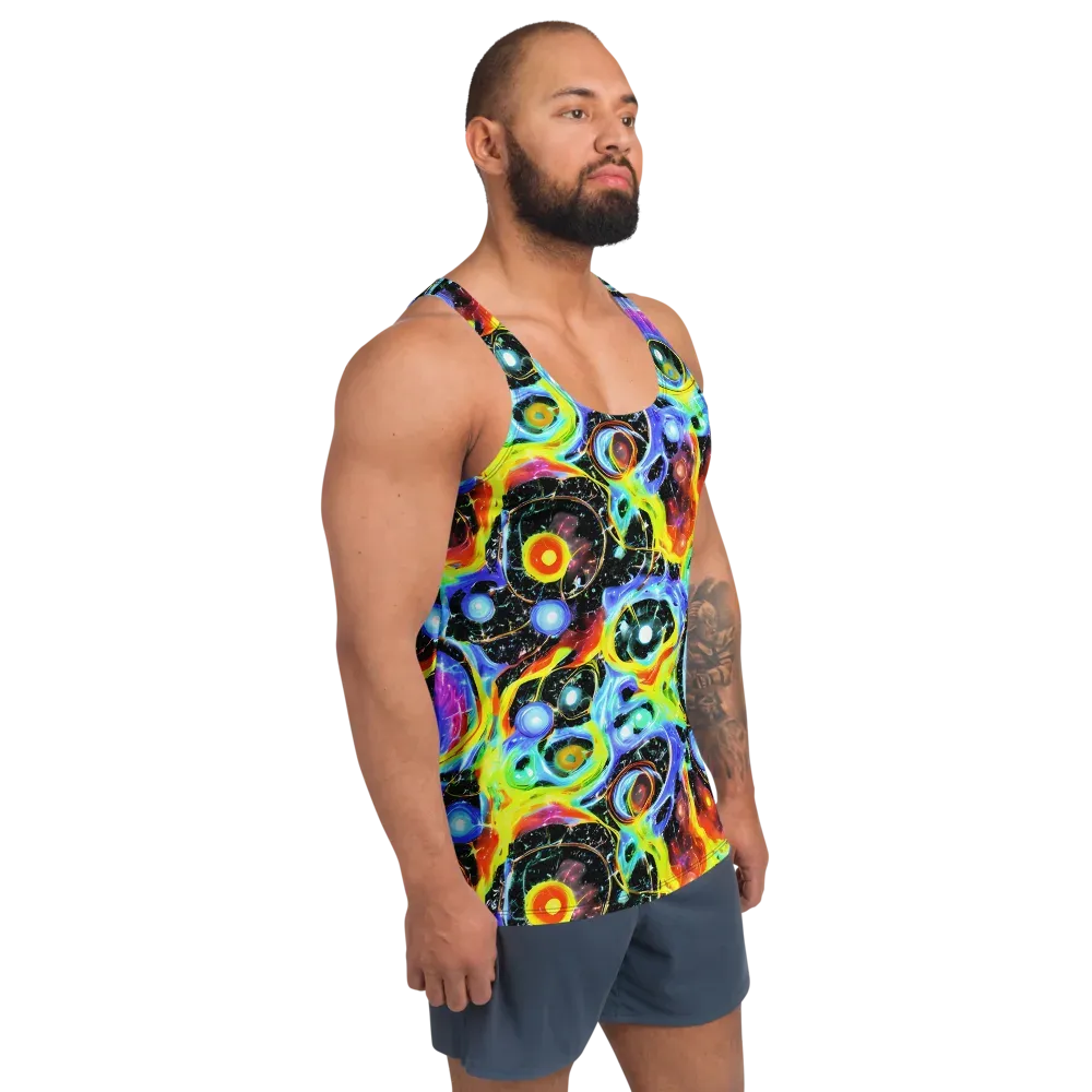 Chromatic Galaxies on Men's Tank Top — Right Front