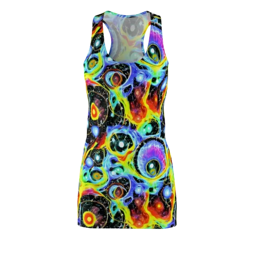 Chromatic Galaxies on a Racerback Dress