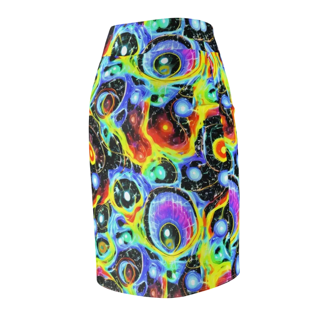Chromatic Galaxies on Pencil Skirt — Back Side